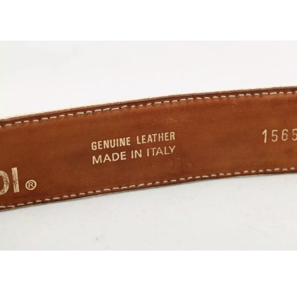 FENDI Authentic ZUCCA Leather Buckle Belt Italy 48 - Picture 7 of 8